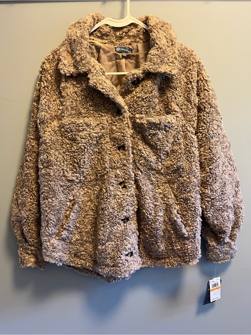 Democracy Long Blouson Button Front Jacket